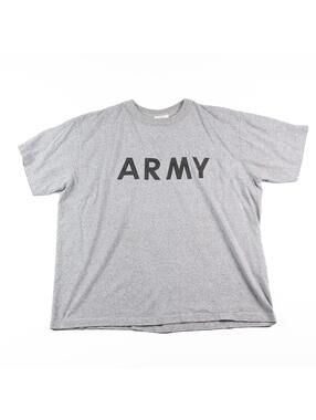 US Army Physical Fitness T Shirt Gray PFU Training Tee Mens XL